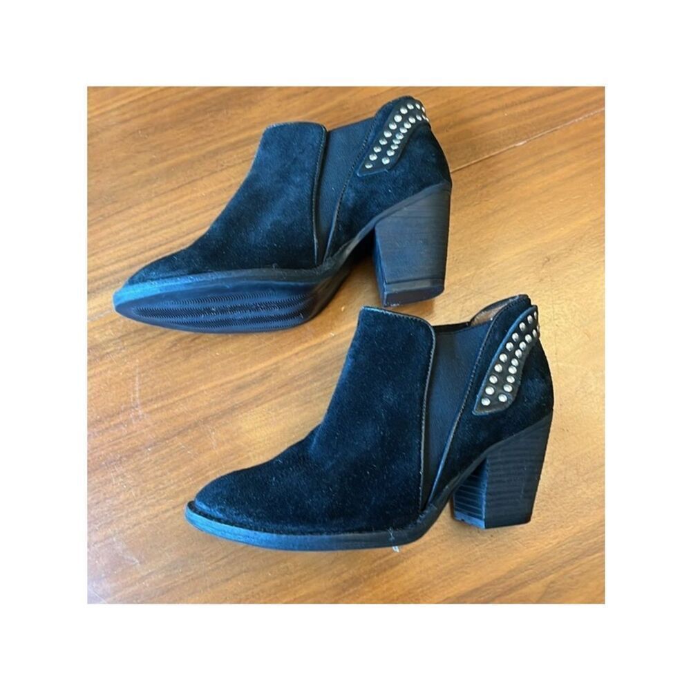 Jeffrey Campbell suede ankle booties with silver studs size 6.5